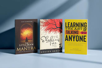 design a custom modern minimalist book cover and ebook cover for kindle and KDP