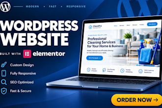 design and develop a professional wordpress website with elementor