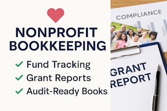 do nonprofit bookkeeping with fund tracking and grant reporting in qbo or xero