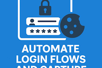 automate login flows and capture cookies for your web app