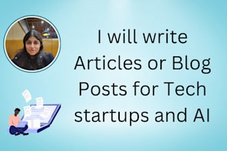 write tech, ai, and startup blog articles with SEO
