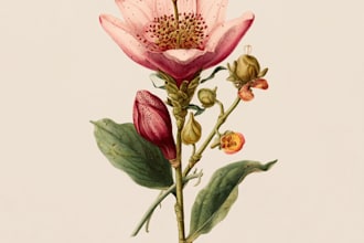 draw realistic scientific botanical illustration