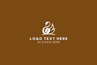 craft a feminine swan logo for boutique or spa identity