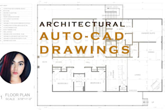 draw your architectural floor plan,full set, city permit drawings using autocad