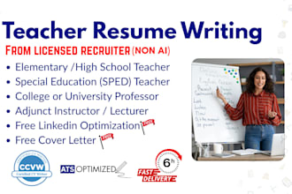 write teacher resume, lecturer resume, instructor resume, professor resume