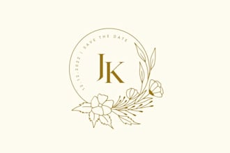 design an elegant and unique flower logo for your brand