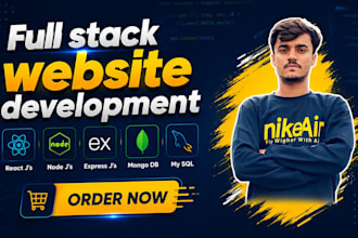 do full stack website development front end and back end developer