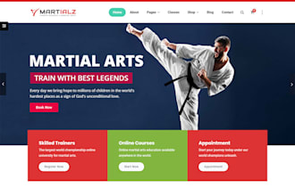 build a responsive martial arts, karate, gym landing page