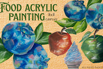 create a custom handpainted food art piece on canvas