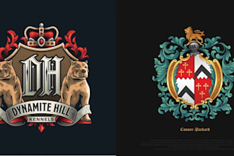 design luxury heraldic, coat of arms logo