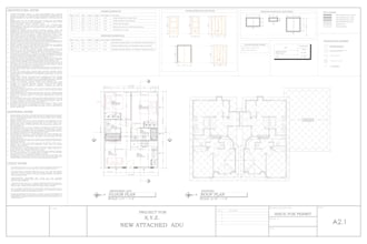 draft complete set of architectural plans for US city permit