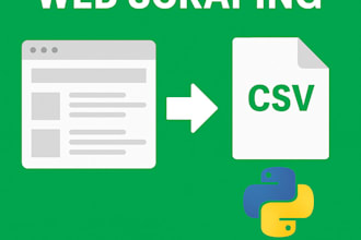 scrape any website and export data to CSV, excel or json