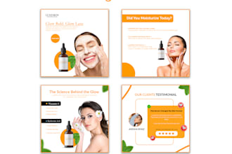 design 15 editable skincare instagram posts for your brand