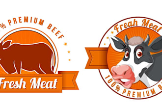make an awesome mountain, cow farm, national park, vintage logo for you