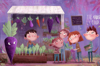 vibrant children book pages illustrated with heart personality