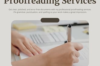 proofread and correct grammar, spelling, and punctuation in english