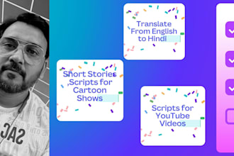 write short story,script for cartoon shows anyoutube videos
