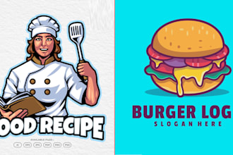 do mascot  restaurant, food market, food festival logo