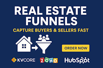 create a real estate funnel with kvcore, zoho, podio, lofty for lead generation