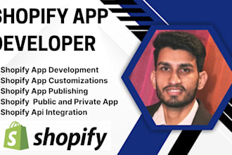 develop shopify public app and private app