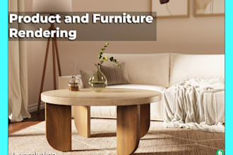 do 3d product and furniture rendering