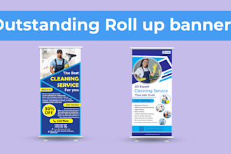 design cleaning and conference roll up banner roller banner pop up pull up