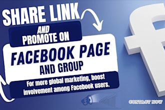 promote share link your facebook group in USA, UK to active fb groups fb pages