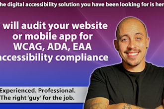 audit sites or apps for wcag, ada, eaa compliance