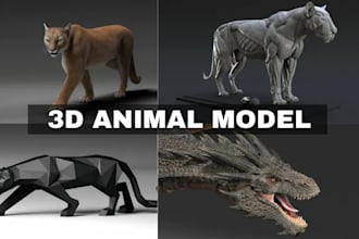 3d animal model, 3d dragon, dinosaur, 3d printing, animal animation, 3d bjd