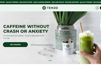 design private label matcha shopfy store matcha green tea coffee store website