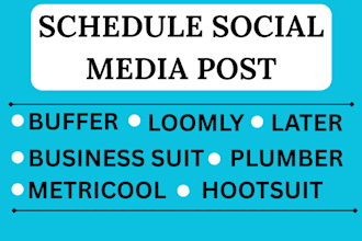 schedule posts on your social media via loomly, buffer,etc