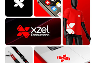 do logo design and branding kit with brand identity design