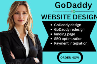 design godaddy website or redesign godaddy website design