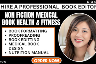 edit proofread and format non fiction health and wellness nutrition medical book