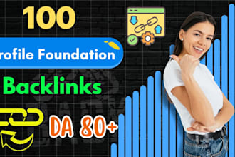 create 150 foundation profile backlinks for monthly off page seo