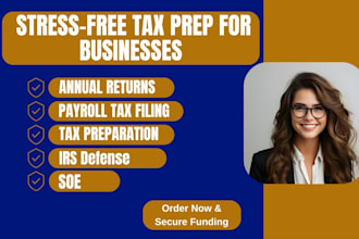 do tax preparation, compliance for business agencies, payroll, 1099, irs audit