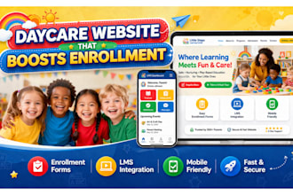design daycare website, preschool website, kindergarten website