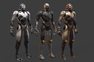 3d scifi humanoid, ue5 game 3d character, armor ue5 rig, 3d animation, texture