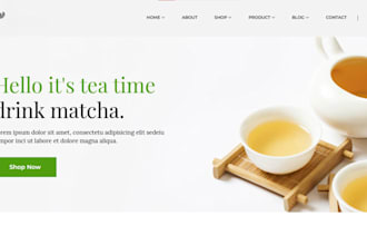 design matcha shopify store matcha green tea website matcha coffee website