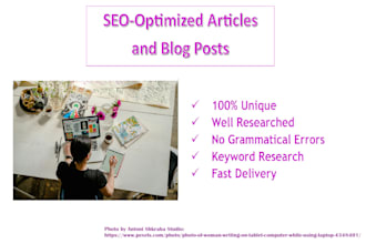 write SEO articles and blog posts