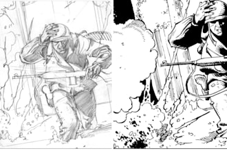 do comic book manga illustration nsfw anime book cover graphic novel storyboard