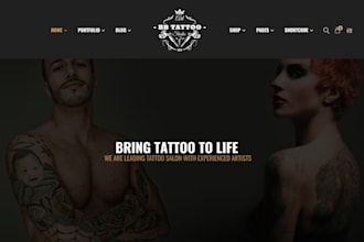design makeup artist website, tattoo studio website, beauty booking site