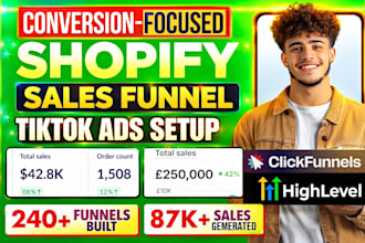 build a high converting shopify sales funnel for dropshipping or ecommerce