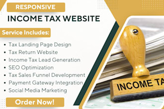 design income tax website tax preparation website tax return website tax leads