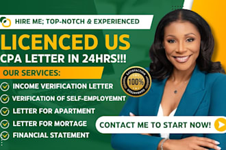 us CPA letter, verified CPA, CPA audit, mortgage letter, CPA comfort letter