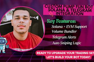 build custom pump fun bot volume bot solana trading bot and telegram integration