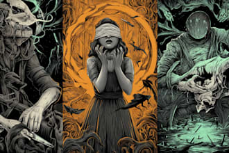 create dark art illustration