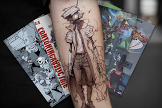 do comic cover arts for your stories