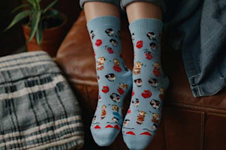 make a unique socks design