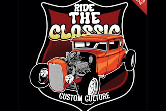 design high quality custom t shirt racing car logo